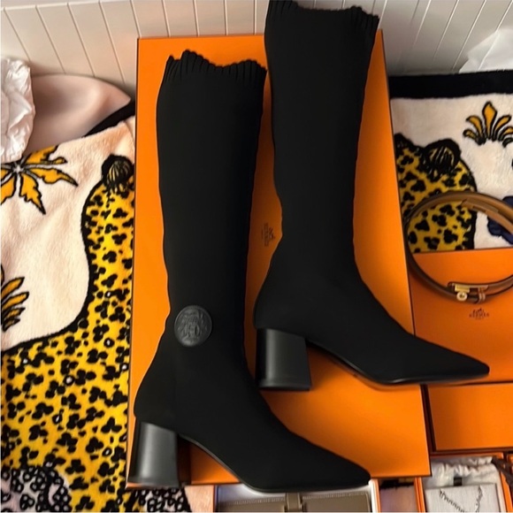 Hermes Fontaine 60 Black Boots excellent condition - Picture 15 of 15